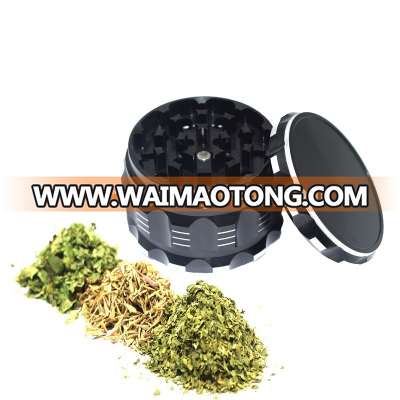 2016 Unique new design 4 piece aluminum herb grinder, spice tobacco herb grinder