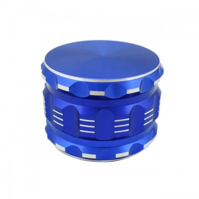 Upgraded Version 2.5 inch blue aluminum herb grinder custom logo