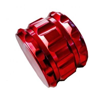 Custom logo 2.5 inch red aluminum herb grinder