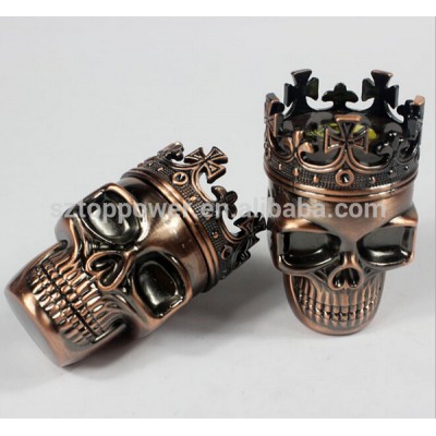 Factory wholesale 2 part 3 part metal skull herb to powder grinder