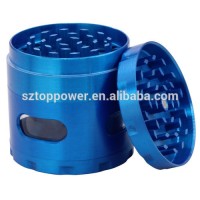 Chromium Crusher 2.5 Inch 4 Piece Tobacco Spice Herb Grinder-blue